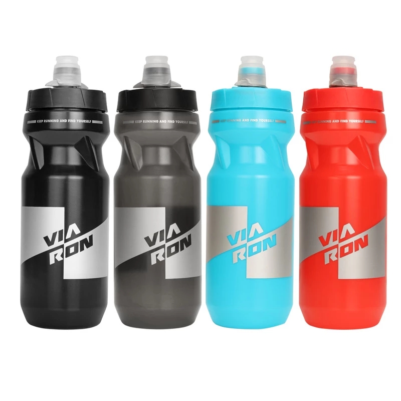 610ML Sport Cycling Squeeze Water Bottle Silica Gel Leak-proof BPA Free Push/Pull Biking Cap For Outdoor Fitness Sporting Kettle