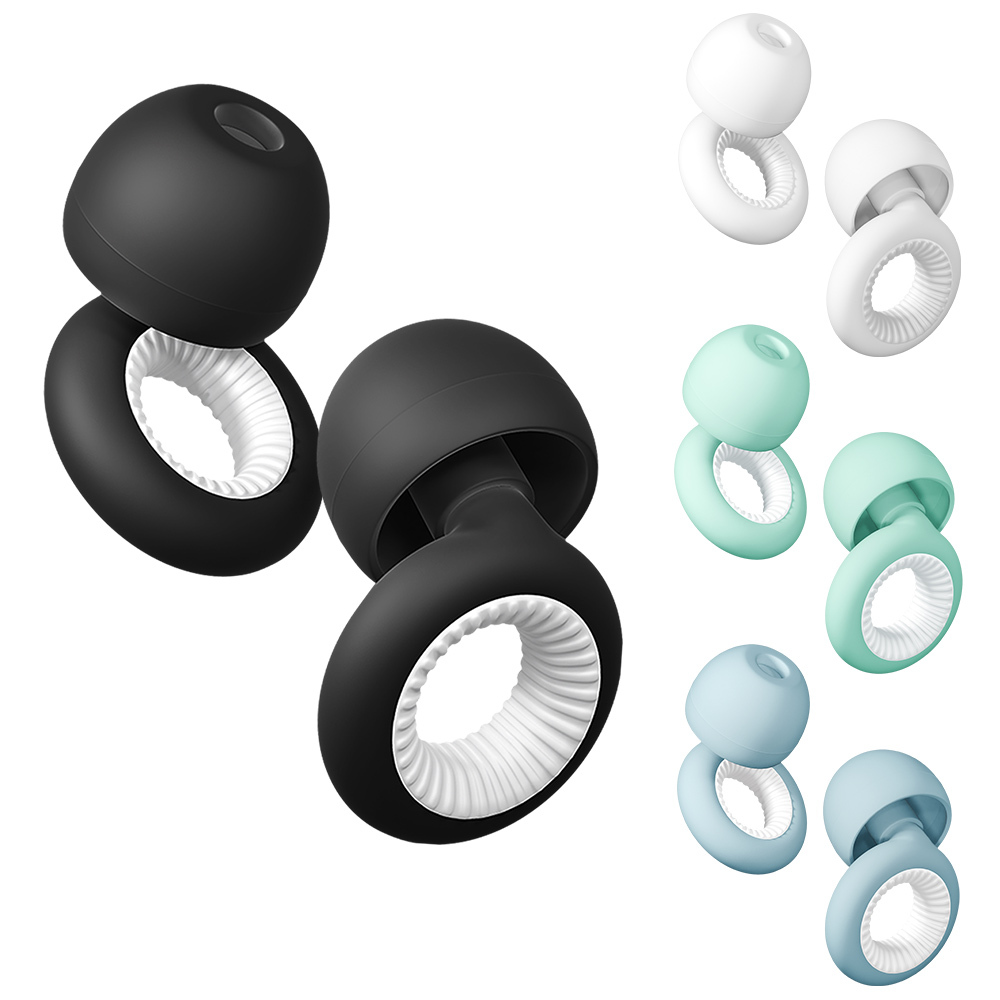 Ear Plugs for Sleeping Noise Cancelling Reusable Earplugs Hearing Protection 28dB Soft Silicone Ear Tips in XS/S/M/L