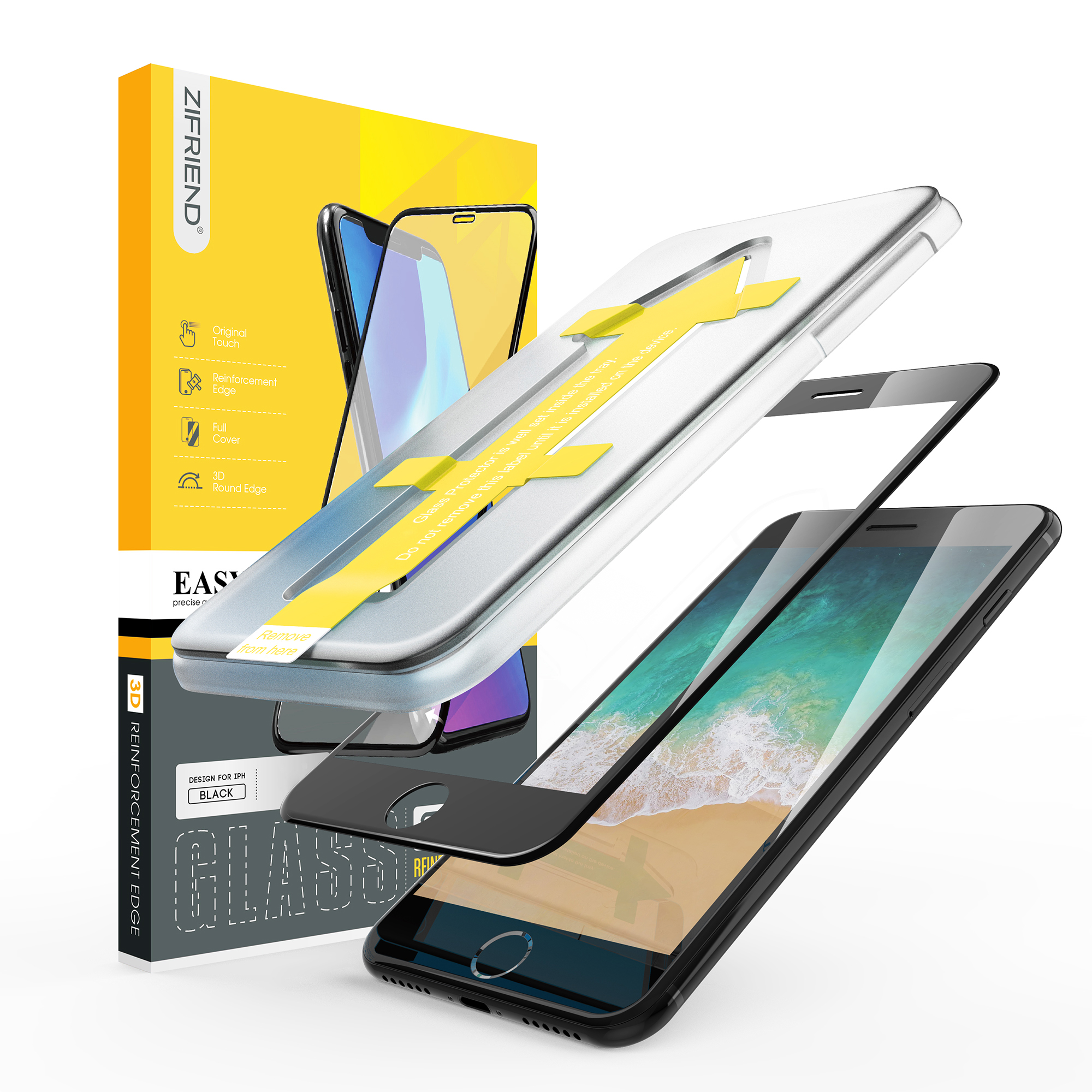 Zifriend, простой аппликатор для iPhone 6 plus, протектор экрана из закаленного стекла