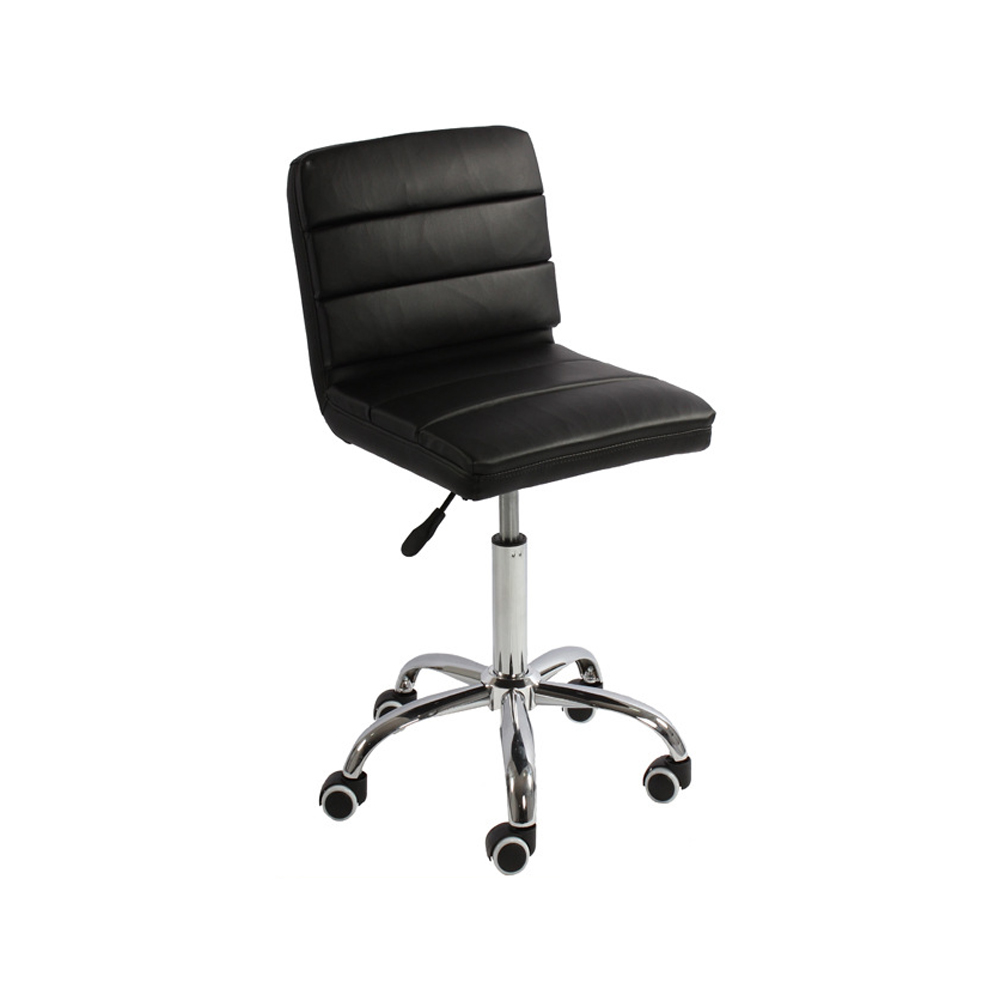 Factory Sale PU Leather Seat Office Building Chromed 5 Star Castors Chairs