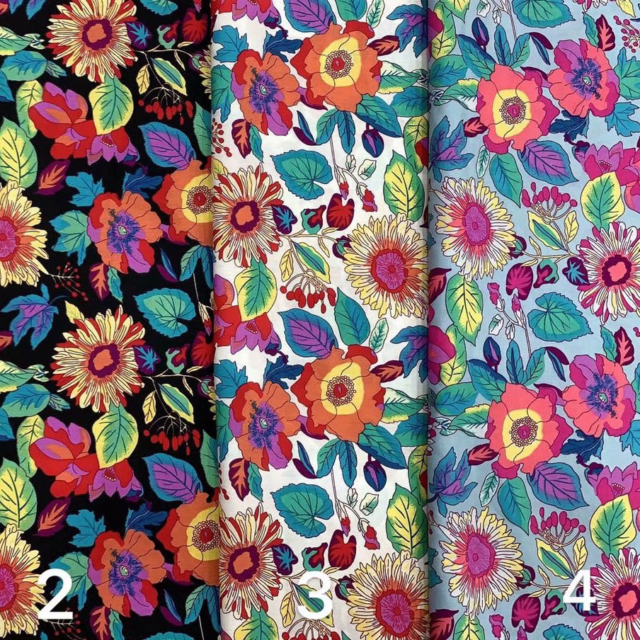 Hot selling wholesale digital printing fabric cotton floral printed fabric for cloth