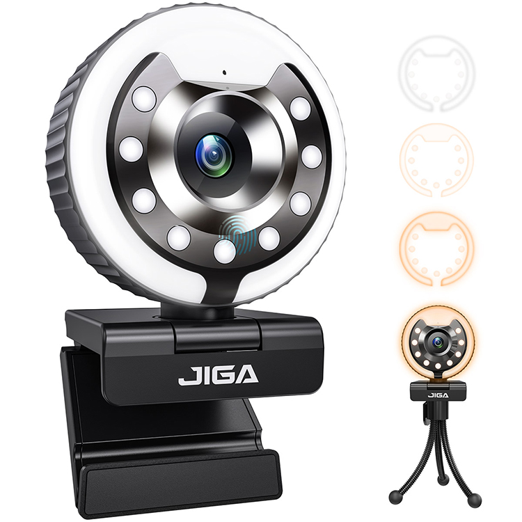 1080P Usb веб-камера Веб-камеры регулируемой яркостью света защиты конфиденциальности мини веб-камера с микрофоном и Кольцевая вспышка
