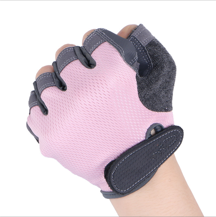High Quality Bodybuilding Weightlifting Excise And Protective Women Pink Fitness Plus Size Half Finger Gym mitts