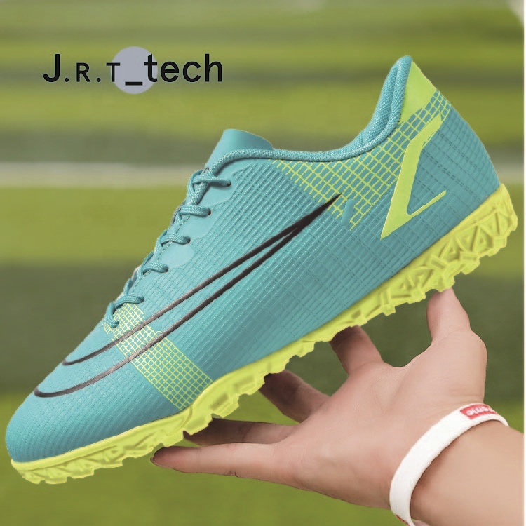 oem SS002 Customized Indoor Outdoor Pvc Rubber Boots Football Soccer Shoes for Sale
