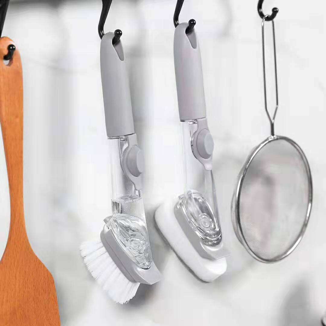 Eco-Friendly Automatic Dish Brush with Long Handle and Multifunctional Design for Easy Kitchen Cleaning