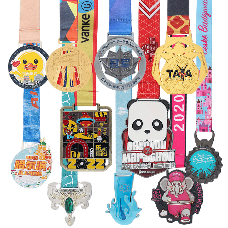 Wholesale Customized Factory Production Die Casting Sport Award Sample Metal Embossed Powerlifting Medal