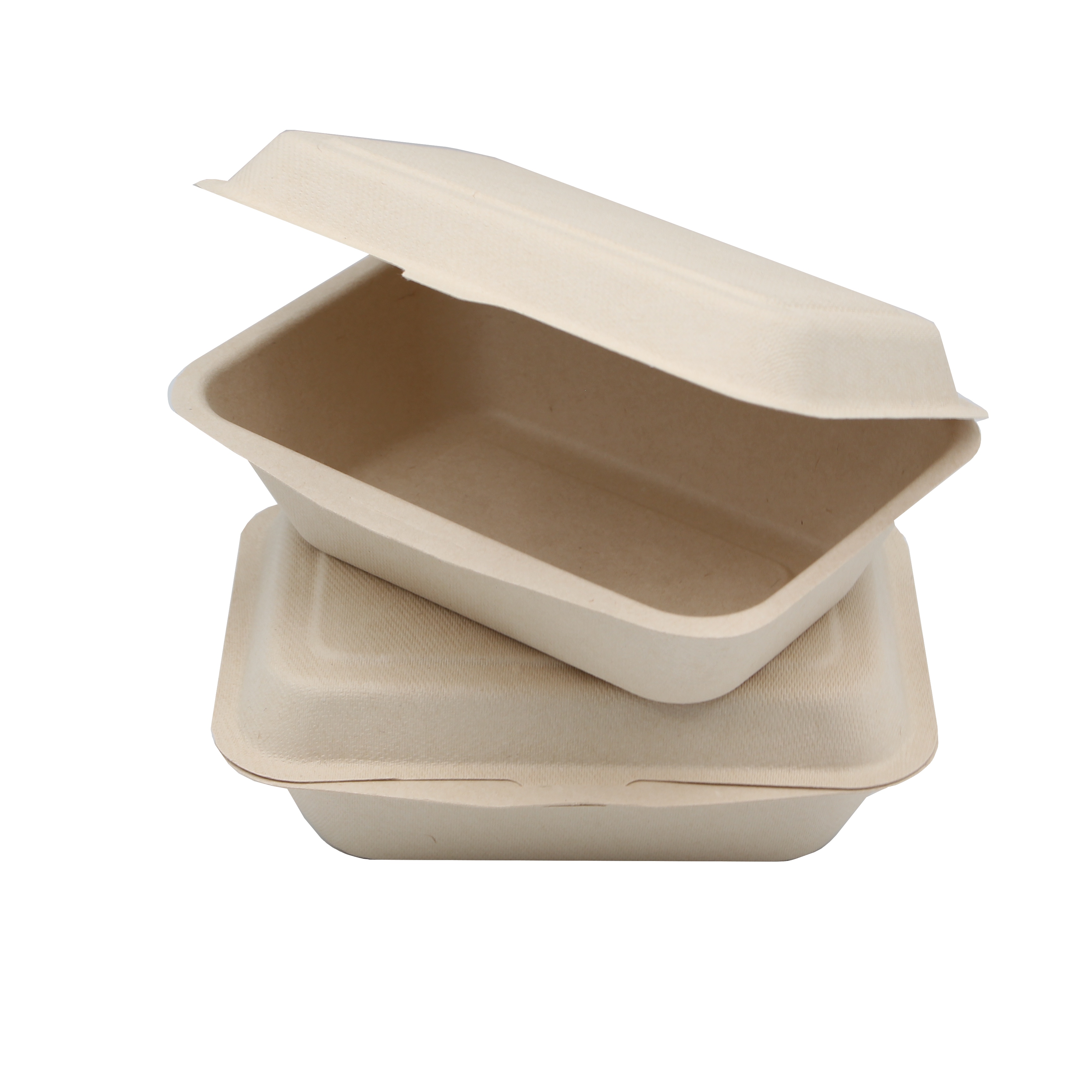 Hot sale biodegradable bagasse food container natural healthy fast food box with lid