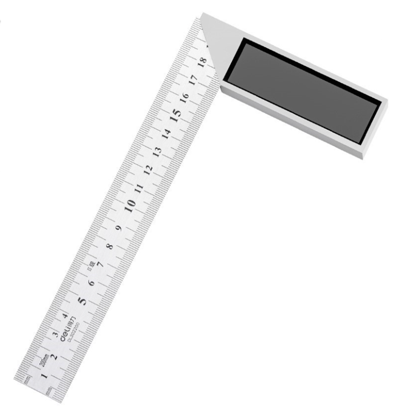 Deli DL302500 90-градусная линейка под прямым углом, высокоточная транспортир из нержавеющей стали