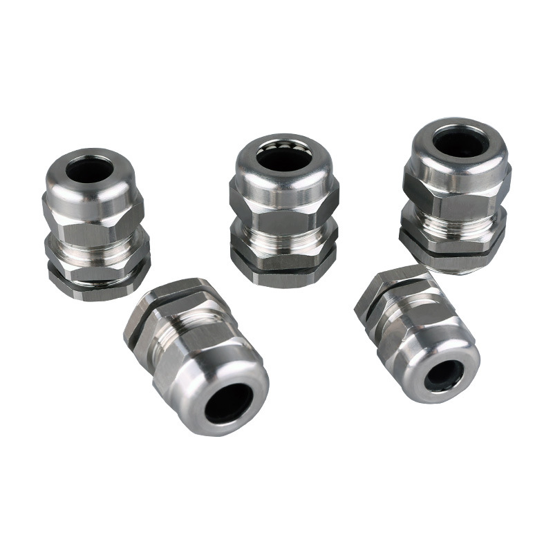 Custom Pg Type Stainless Steel Cable Waterproof Connector Cable Joint Metal Fixing Head Gland