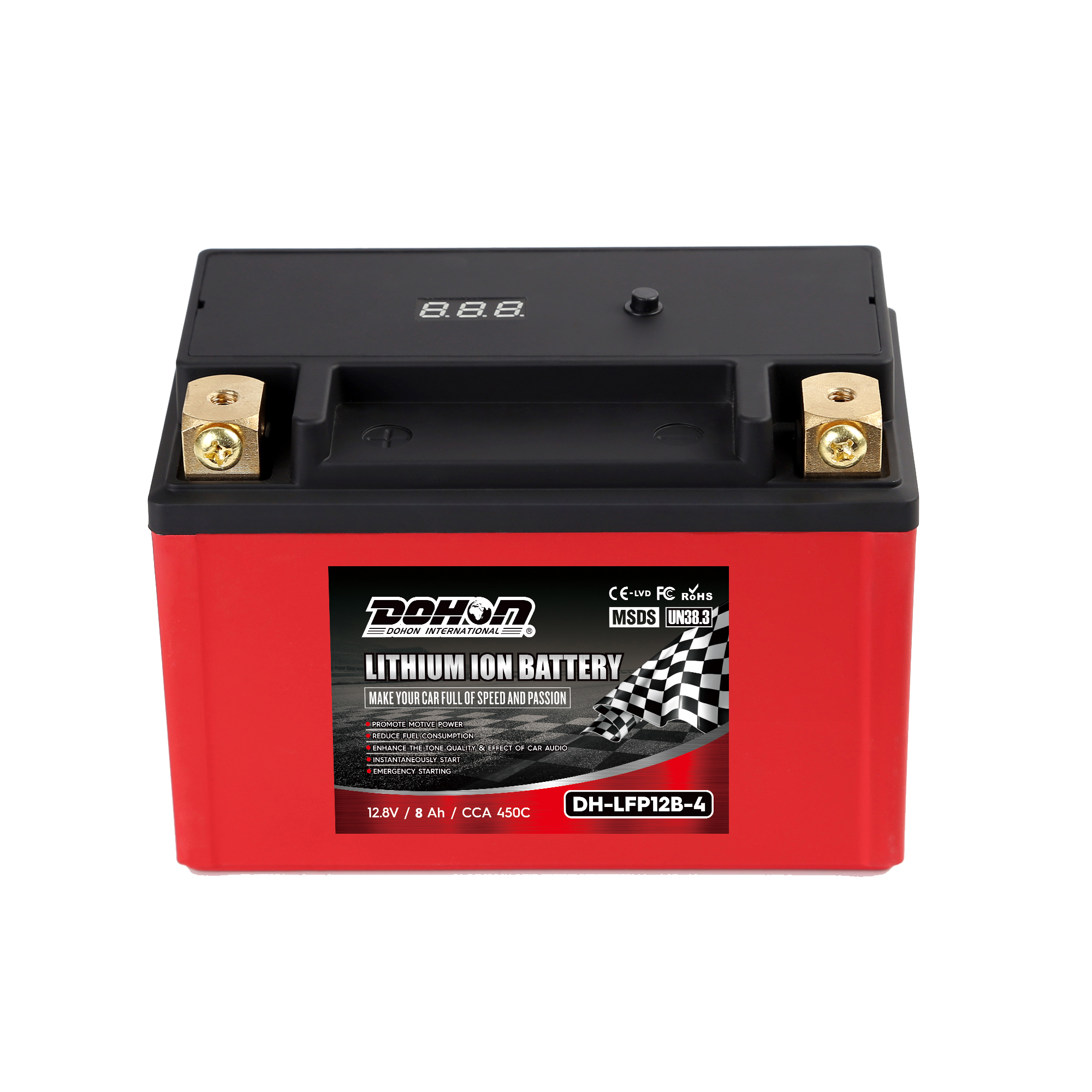 LFP12B-4 12V CCA450 8Ah мотоцикл литий-ионный аккумулятор A123 сотовый телефон