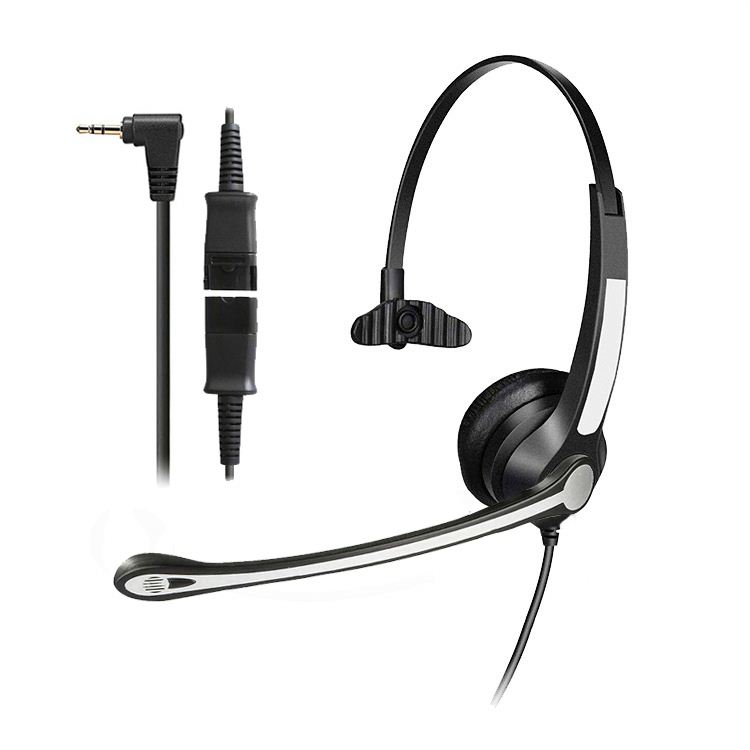 Wired Call Center Headset 2.5mm Jack Active noise canceling microphone with super good sound quality plug call cent