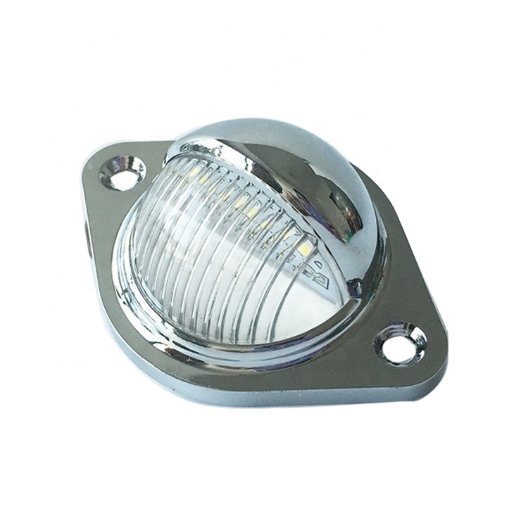E-mark licnese plate light в белом цвете освещения и хромированной сборки