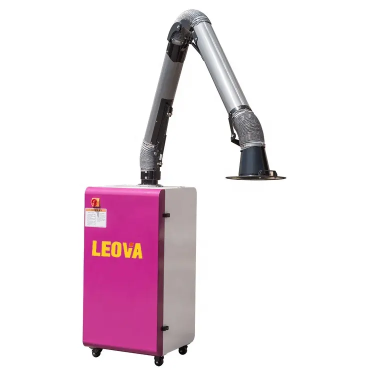 movable fume extractor with single suction arm for manufacture plant with CE certification