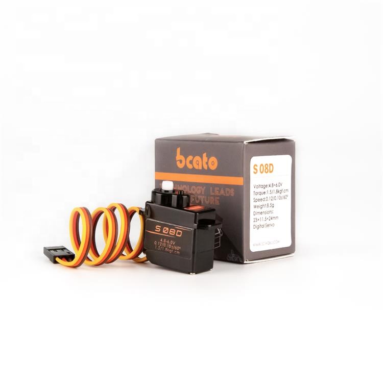 Bcato Micro S08D 9g Servo Plastic Gear Mini Digital Servo 4.8V 6V For RC Helicoper Airplane Robot