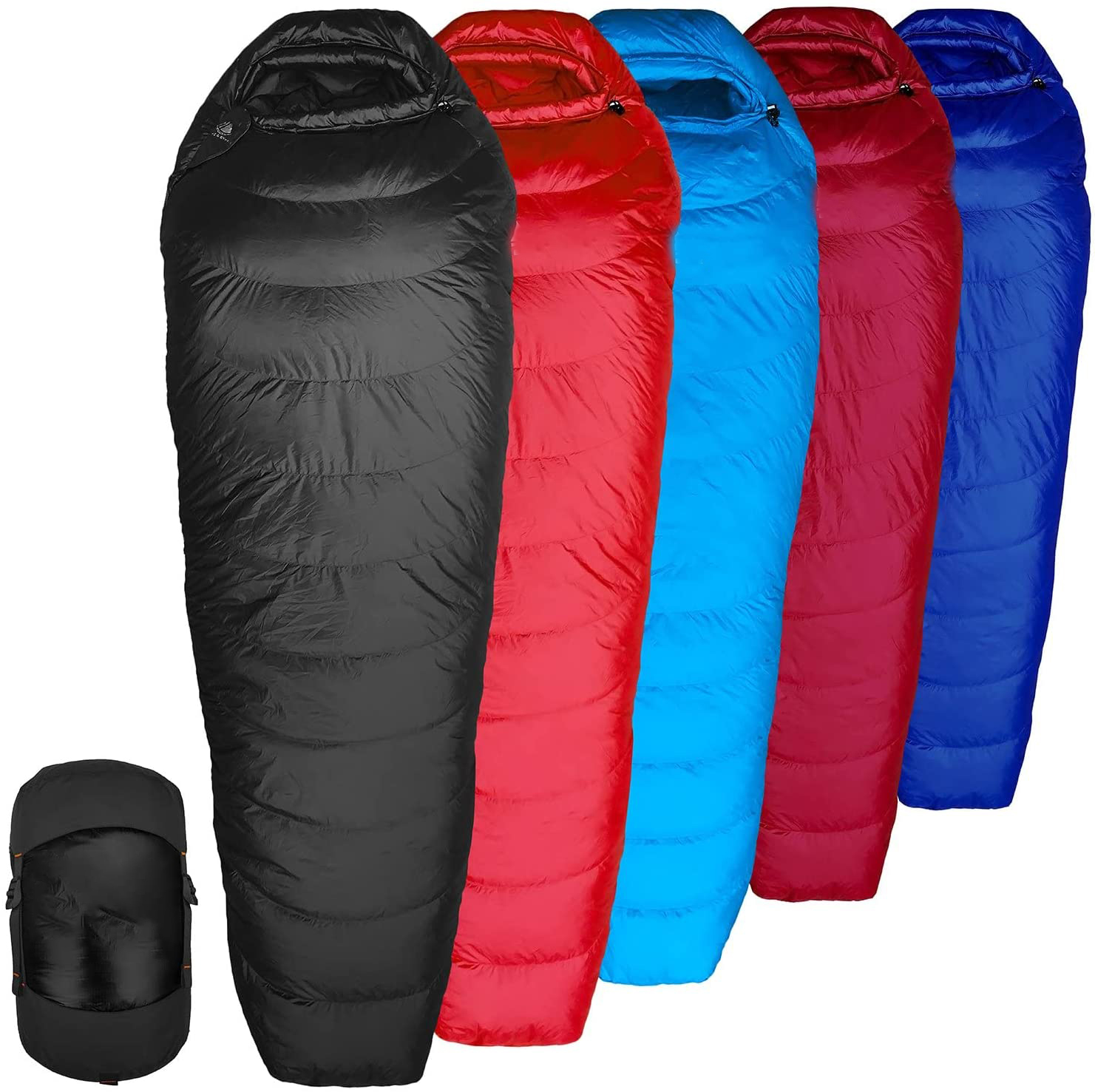 Ultra-low cold climb duck goose down filled adult mummy style sleeping bag waterproof comfort camping sleeping bag