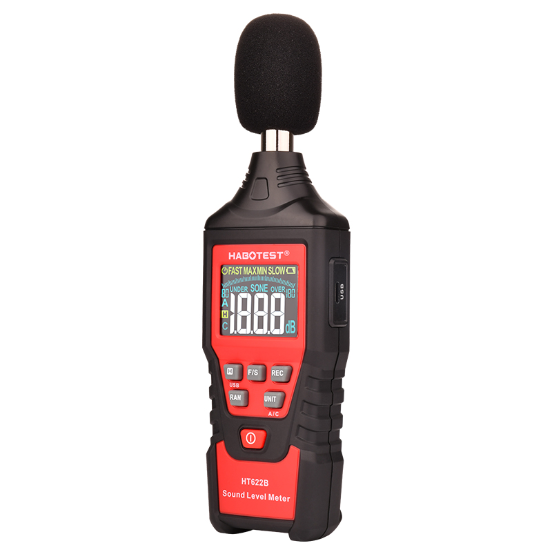 1HABOTEST HT622A Digital Audio Noise Measure Device Dual Ranges Digital Sound Level Meter