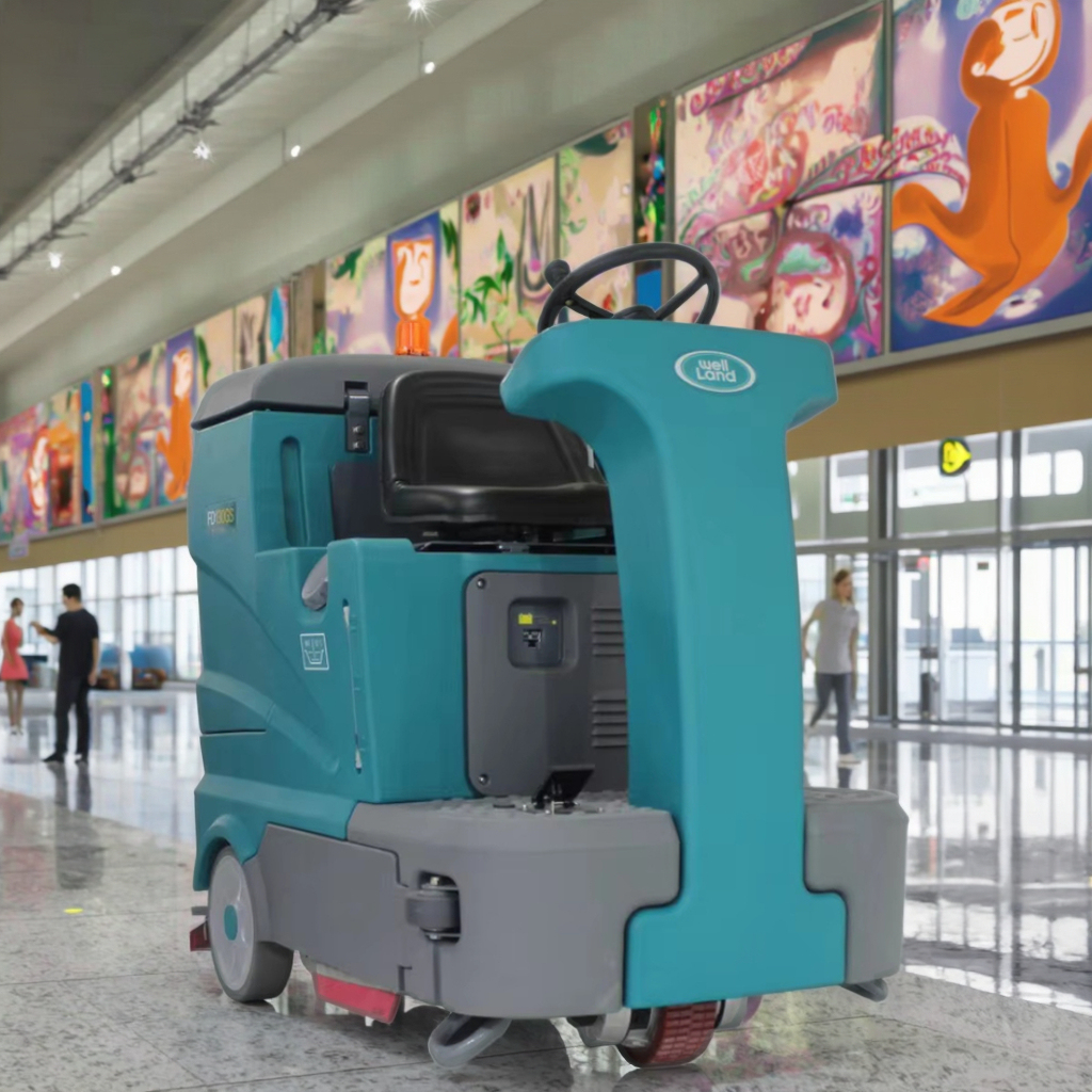 High Performance All-in-One Ride-On Machine Powerful Dual Roller Brush System for Sweeping Washing Electric Fuel for Burnishing