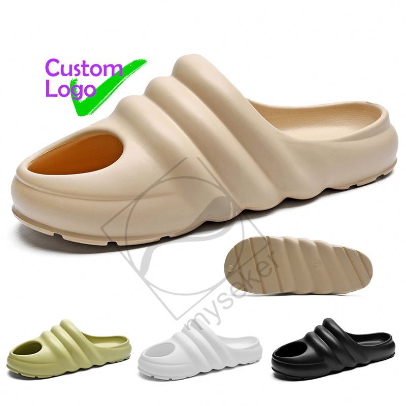 Тапки Yeezy домашние унисекс, прозрачные сланцы, Губка Боб, Эва, тапки, Размеры 35-45