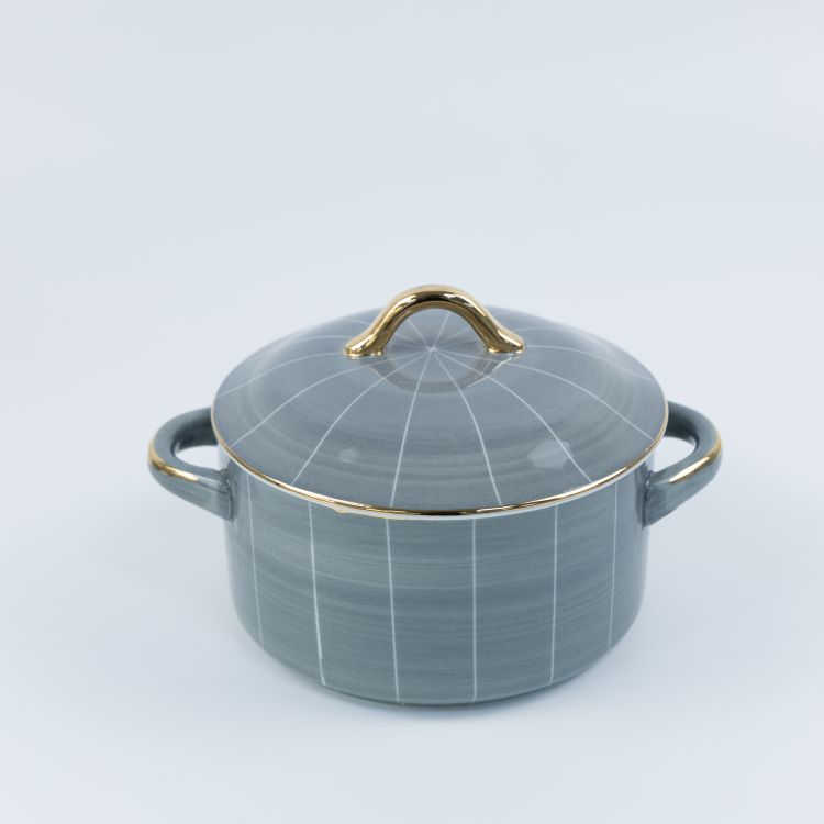 Ceramic soup bowl porcelain dinner sets baking tools cooking dinnerware restaurant Pot with handle and lid