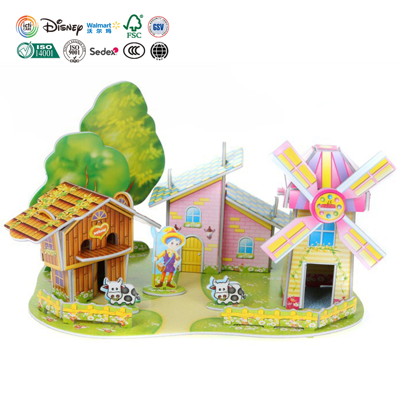 Guangdong 2020 образование Детская Diy игрушка модель здания 3D головоломки игрушечные лошадки