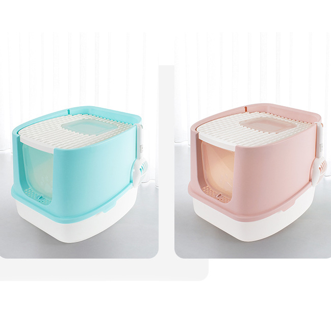 Cat Clean Up Products Plastic Large Space Pooping Box Cat Toilet Box Cat Litter Box Sandbox