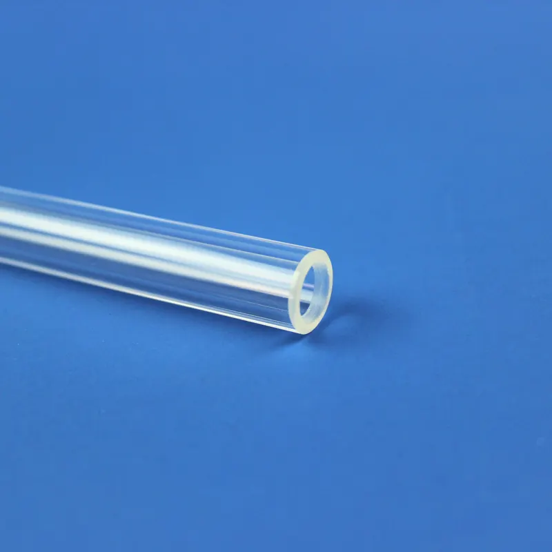 Transparent both ends open quartz glass cylinder