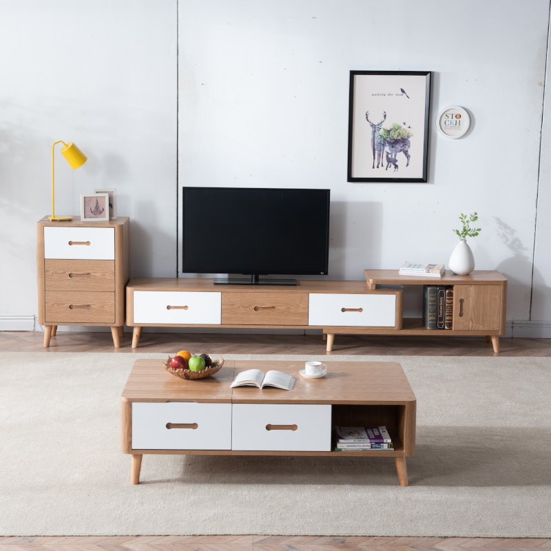 Modern wooden living room furniture TV cabinet stand designs