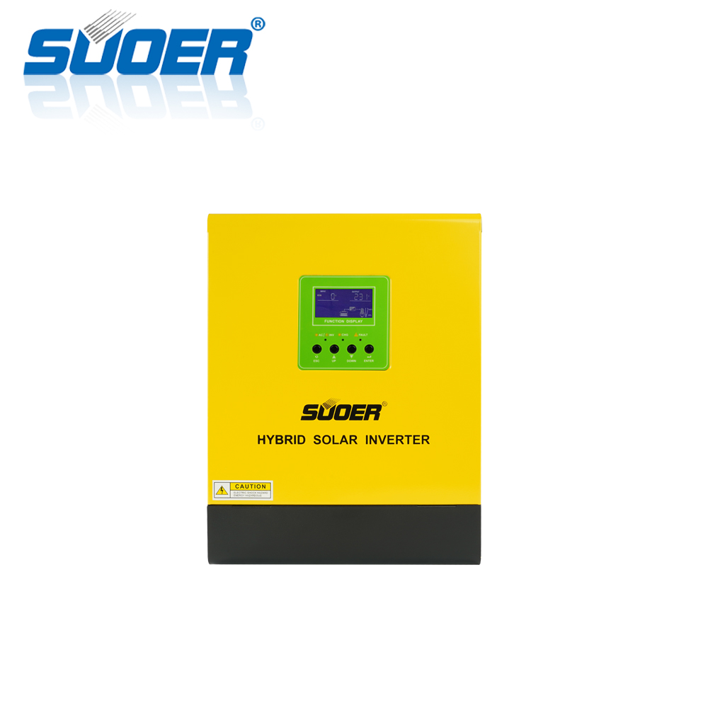 Suoer 24V 230V 3000W Инвертор постоянного тока в переменный PV входной сигнал ЖК-дисплей гибридный солнечный инвертор Встроенный PWN регулятор солнечного заряда