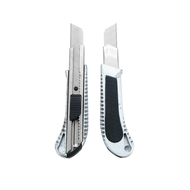 Factory direct metal knife holder with rubber back cover non-slip durable aluminum alloy utility knife