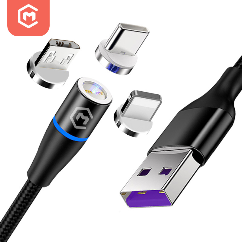 Оптовая продажа, USB-кабель для передачи данных, зарядный кабель для мобильного телефона, Магнитный зарядный кабель для Lightning Micro Type C