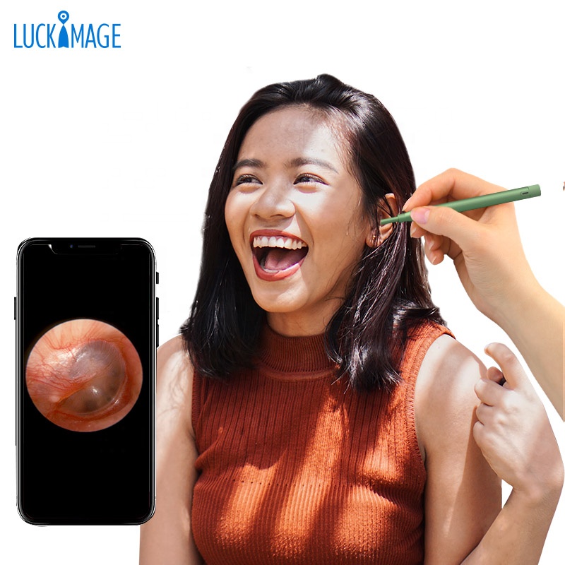 Luckimage беспроводной wifi портативный жесткий otoscope эндоскоп камера ушной эндоскоп