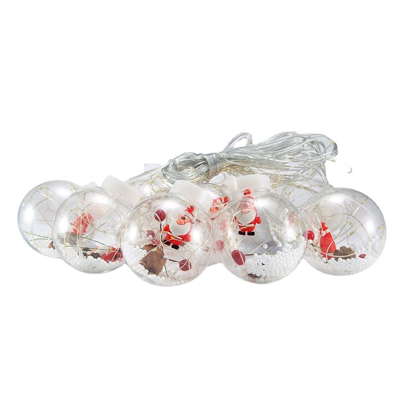 Wholesale Led Christmas Light Party DIY Christmas Ball Santa Light String Home Decoration Christmas Lights Window Decoration