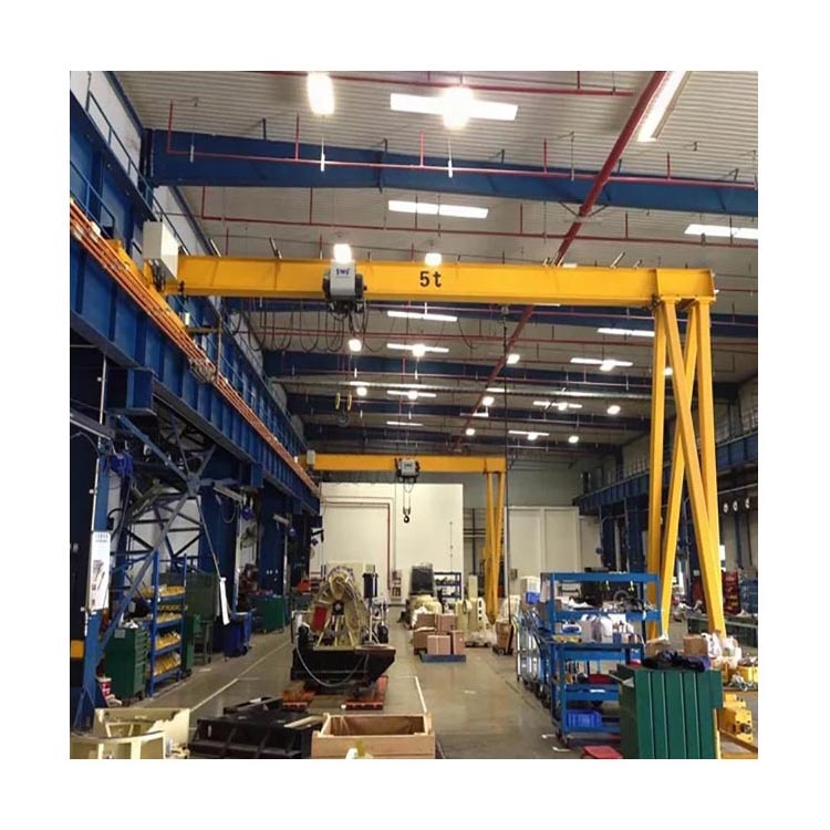 China 2t 3t 5ton 8t 10ton 20ton Single Double Girder Semi Half Design Porta Gantry Crane On Rails Tracks