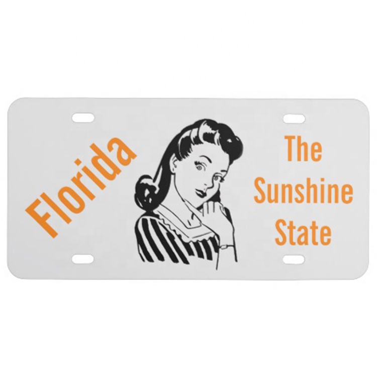 White Gloss 12x6 Inches Sublimation Aluminum Blanks Licence Plates Metal Sublimation Car Tag Blanks