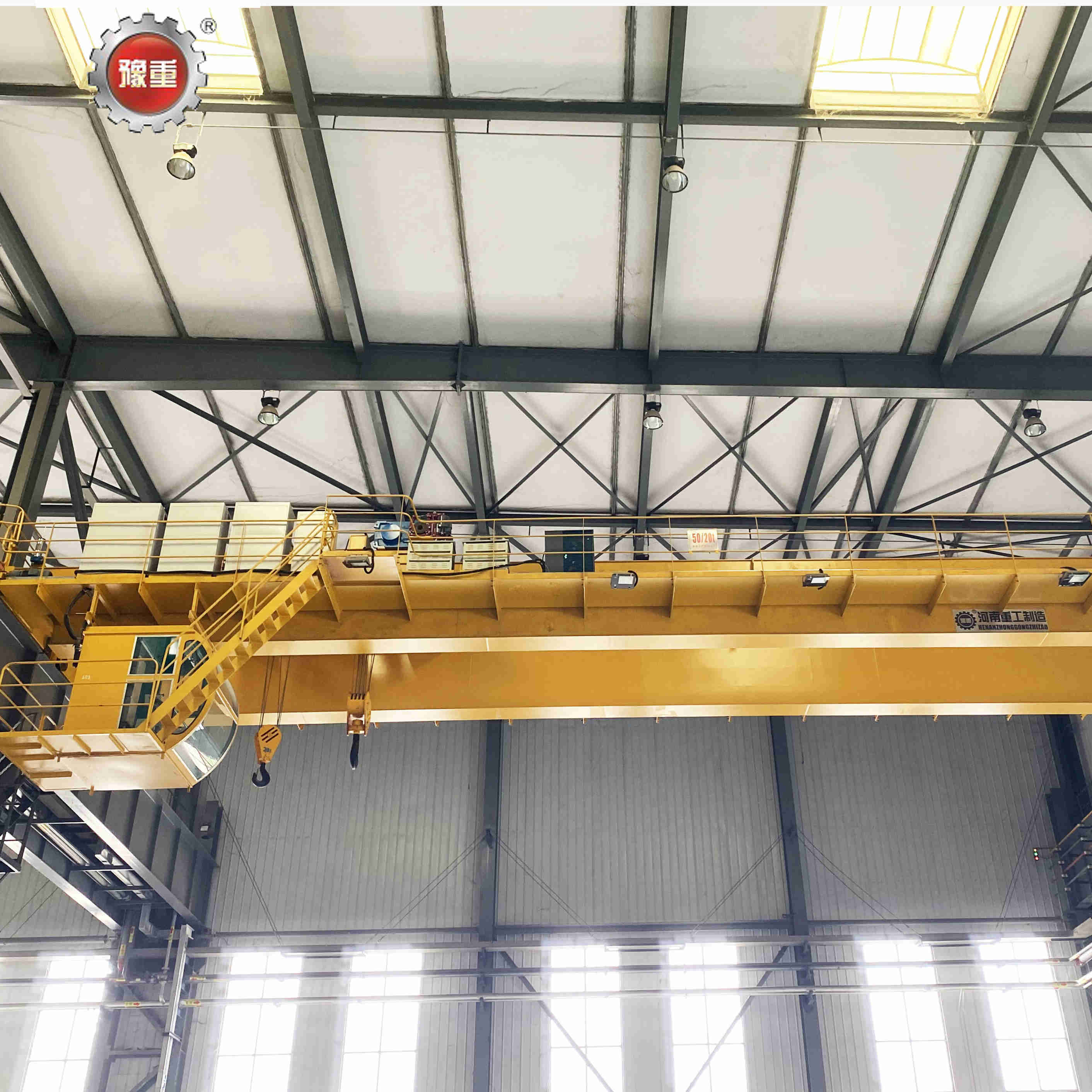 Workshop use double girder overhead crane 20-50Ton with electric hoist winch system