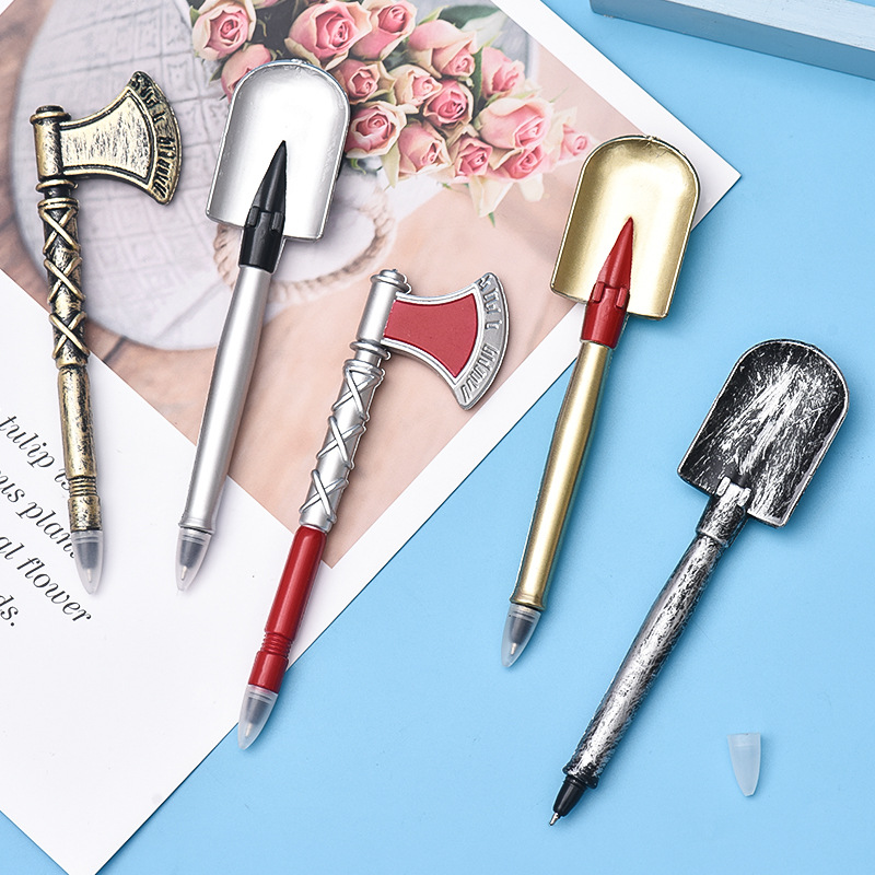 Creative wholesale personalized weapon tool pen axe shovel shape a variety of realistic student ballpoint pens