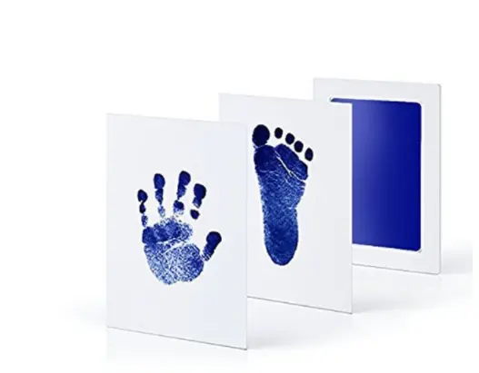 No contact with ink baby hand and foot print hand and foot print table baby hand print mud wash-free oil photo frame newborn gif