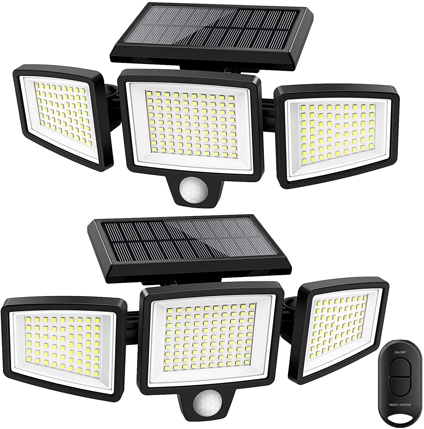 Солярные наружные фонари 3 Регулируемый heameritop 74/100/122/138 LED 800LM беспроводной светодиодный солнечный датчик движения света на открытом воздухе
