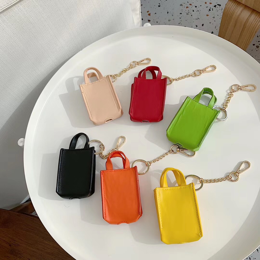 Дизайнерский кожаный чехол для airpods для девушек, чехол для airpod, женская сумка для air pod, чехол-брелок