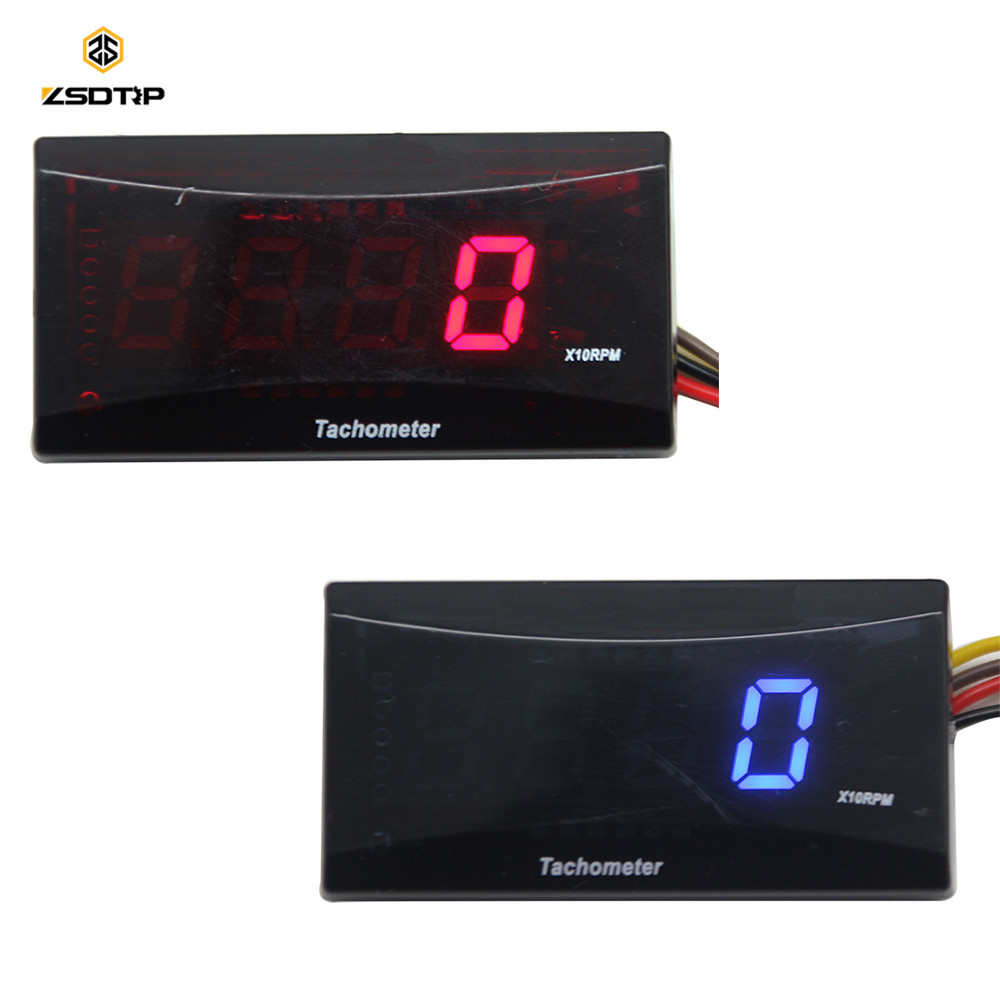 Запчасти для мотоциклов, электрический прибор системы 12V красный/черный Тахометр комп. С черным Стенд высокое качество прозрачный экран