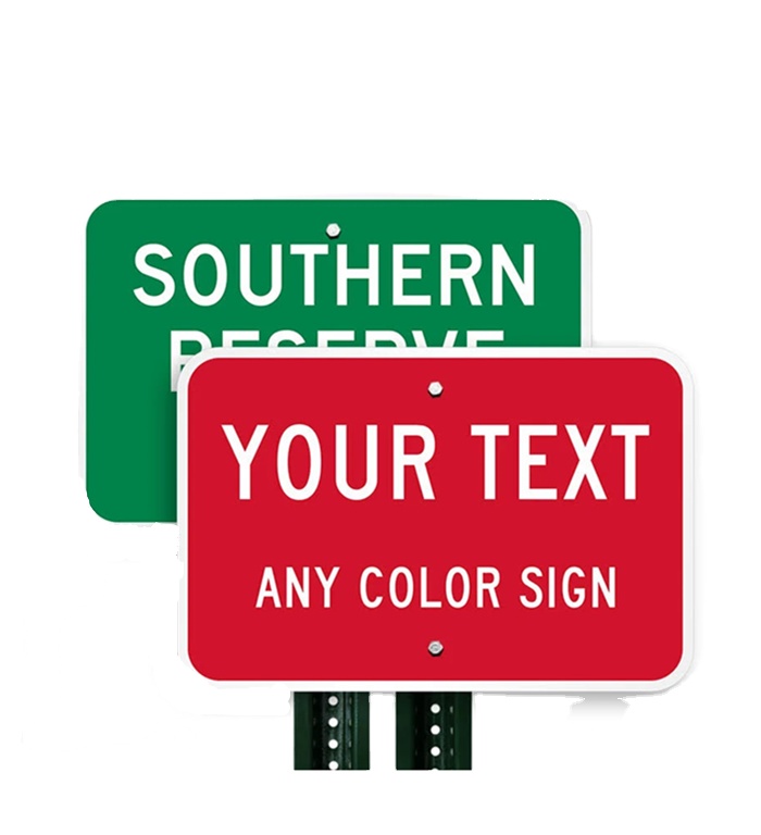 Alumetal CUSTOM Traffic Road Aluminum Sign Parking Signs Engineer Grade Reflective Signages with Templates
