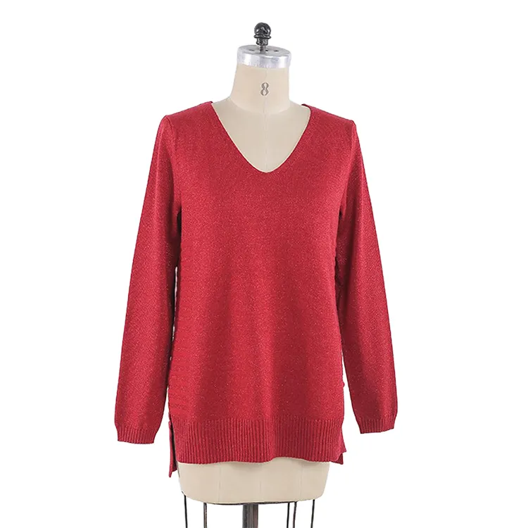 Sweaters Women Oversized Women's Autumn And Winter New Knitted V-neck Loose Pullover Sweater