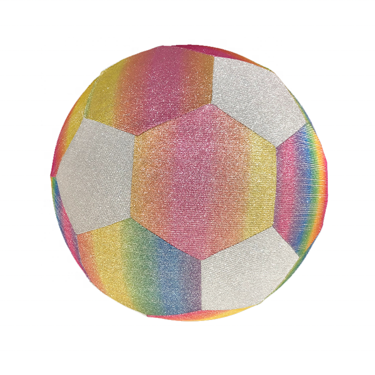 9 inch customized glitter inflatable fabric toy ball
