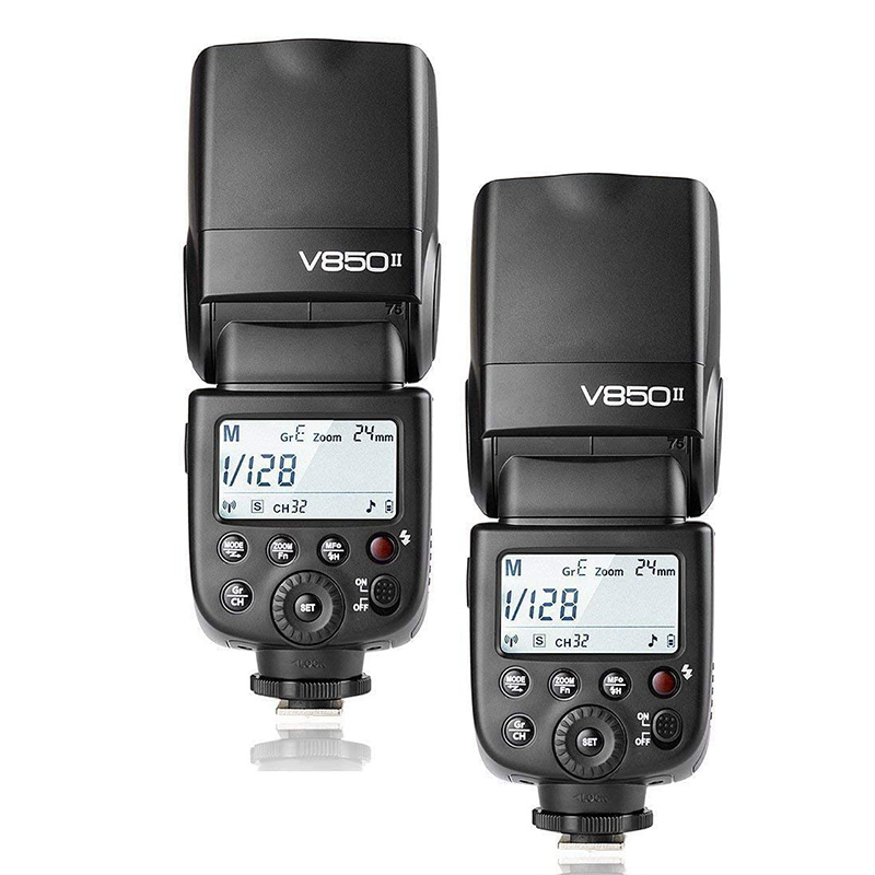 Фотовспышка Godox V850II, 2000 мАч, литий-ионный аккумулятор, совместимая с Canon, Nikon, Pentax, Olympus