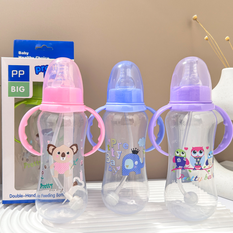 280ml Standard Mouth Pp Baby Feeding Bottle With Handle Bpa Free Feeding Supplies Baby Bottle