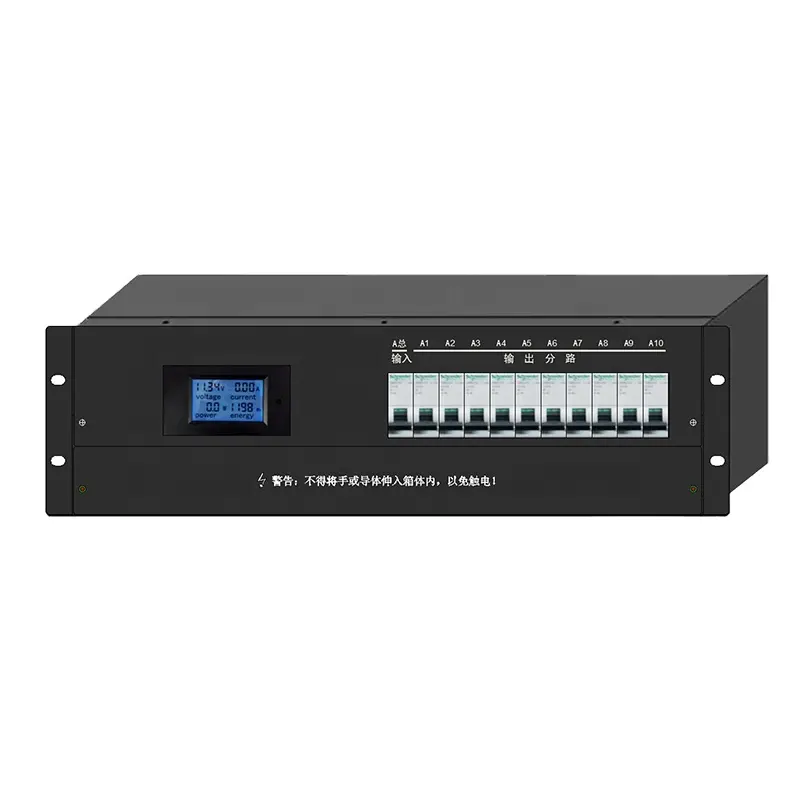 DC- -48 V DC PDU Cabinet power distribution unit 1 input 10 output 19 inch voltage and current Power Distribution Box