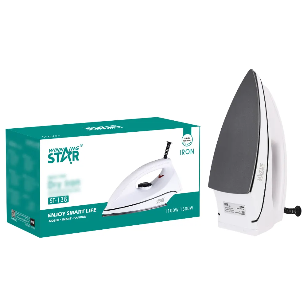 WINNING STAR 1100-1300W Adjustable Temperature Control Pressing Iron ST-138 Electric Pressing Iron For Clothes