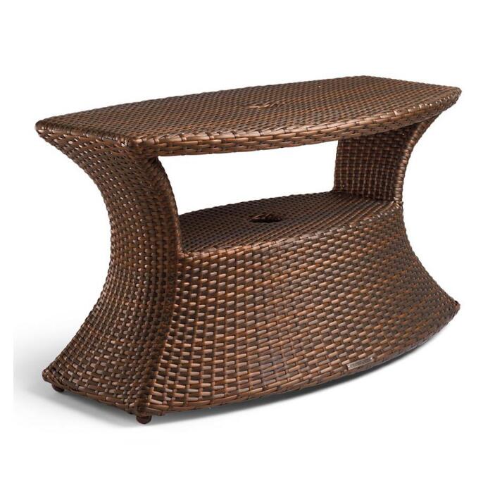cheap outdoor garden wicker umbrella table
