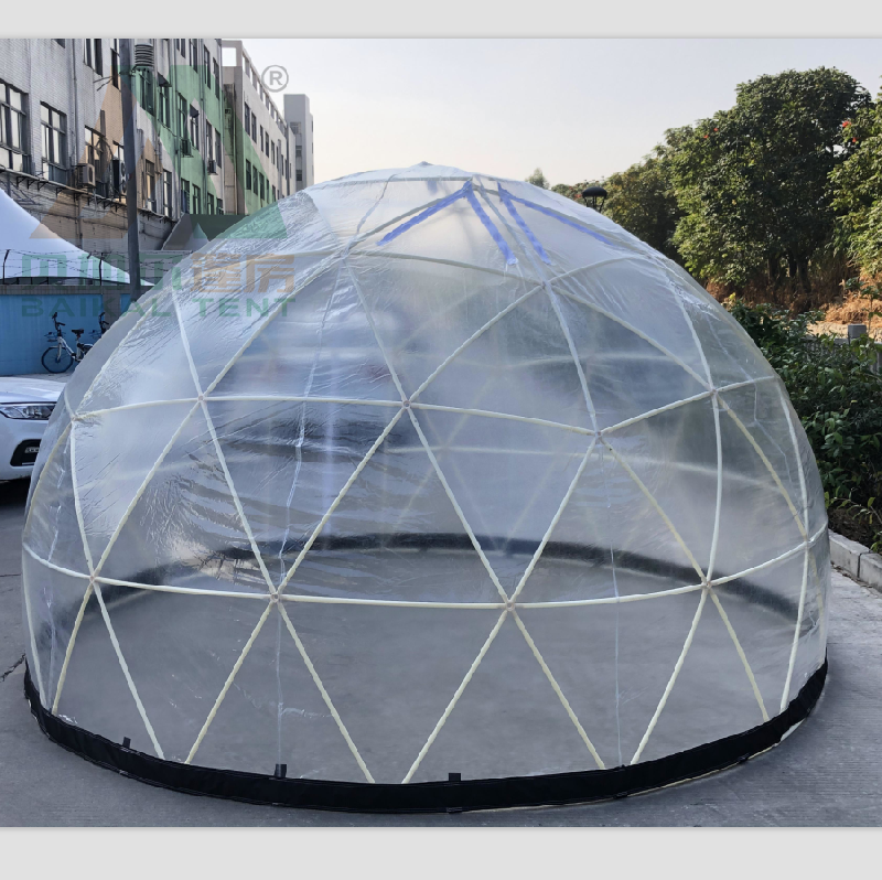 Зимняя и летняя 3,6 м ТПУ HDPE наружная Пластиковая купольная палатка igloo