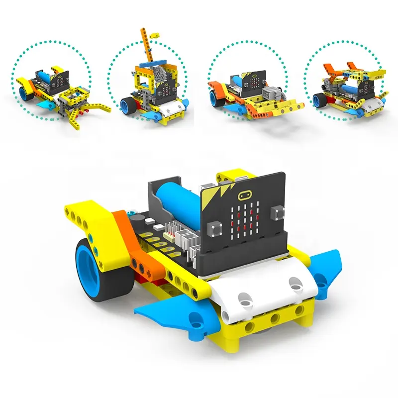 Yahboom Wholesale New Design STEM Education Programming Building Block DIY Robot Car Kit For BBC Micro:bit